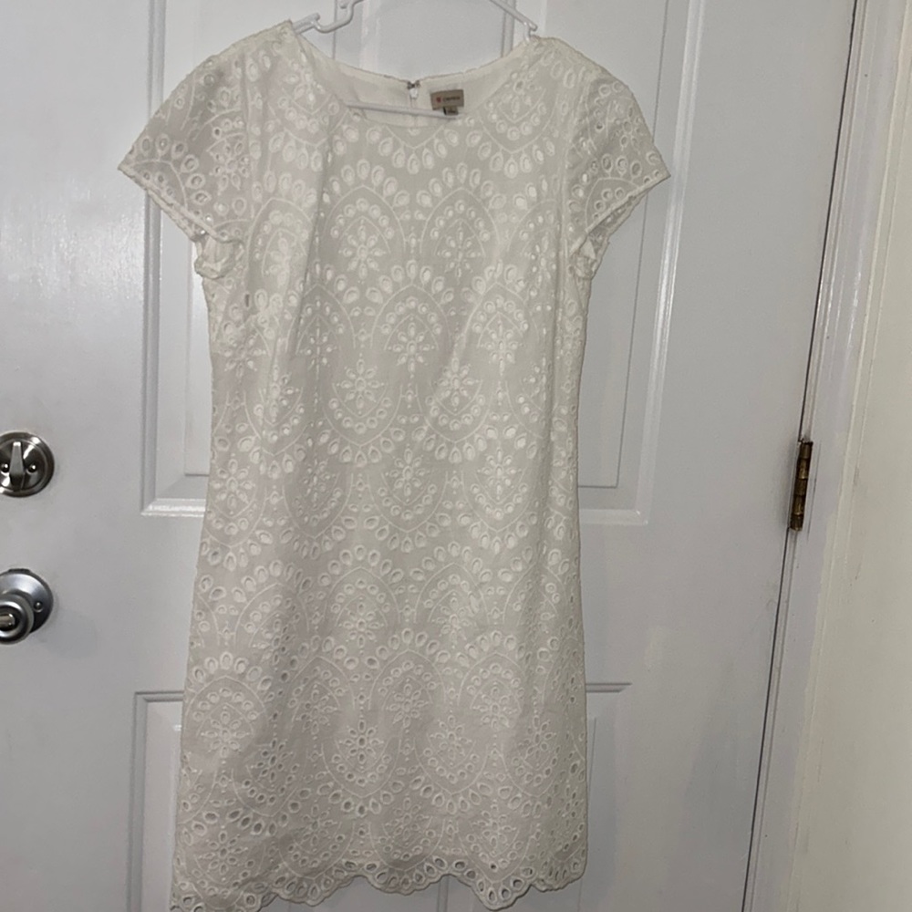 White eyelet dress